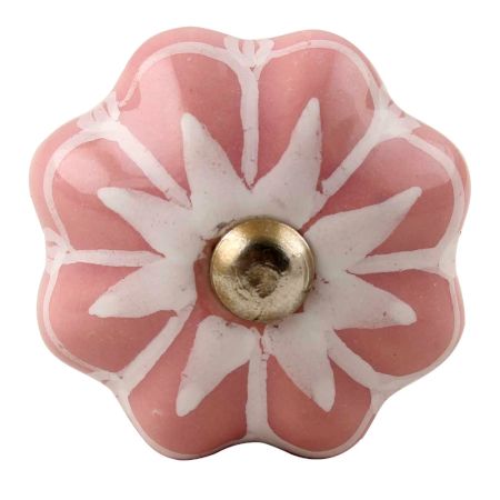 Baby Pink Flower Medium Ceramic Melon Wine Stopper